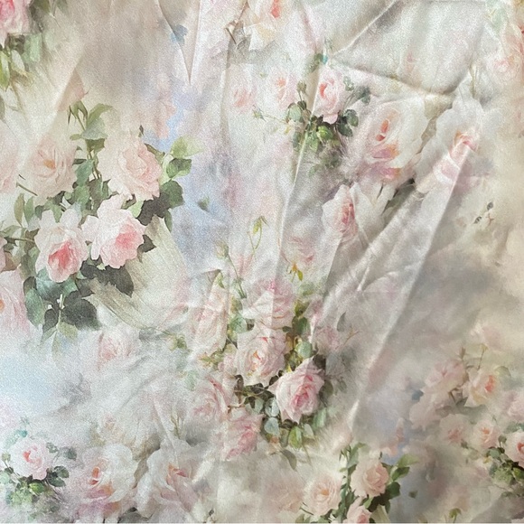 Selkie Poet Puff-Sleeve Sweetheart Silk Charmeuse Slip Midi Dress - Picture 5 of 8